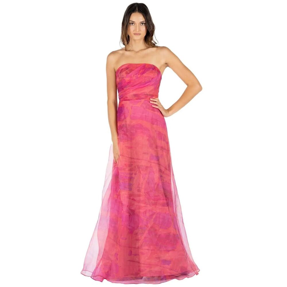 NWT RENE RUIZ COLLECTION STRAPLESS ORGANZA GOWN SIZE US 14 $1595